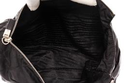 Prada Black Quilted Tessuto Nylon Chain Small Shoulder Bag