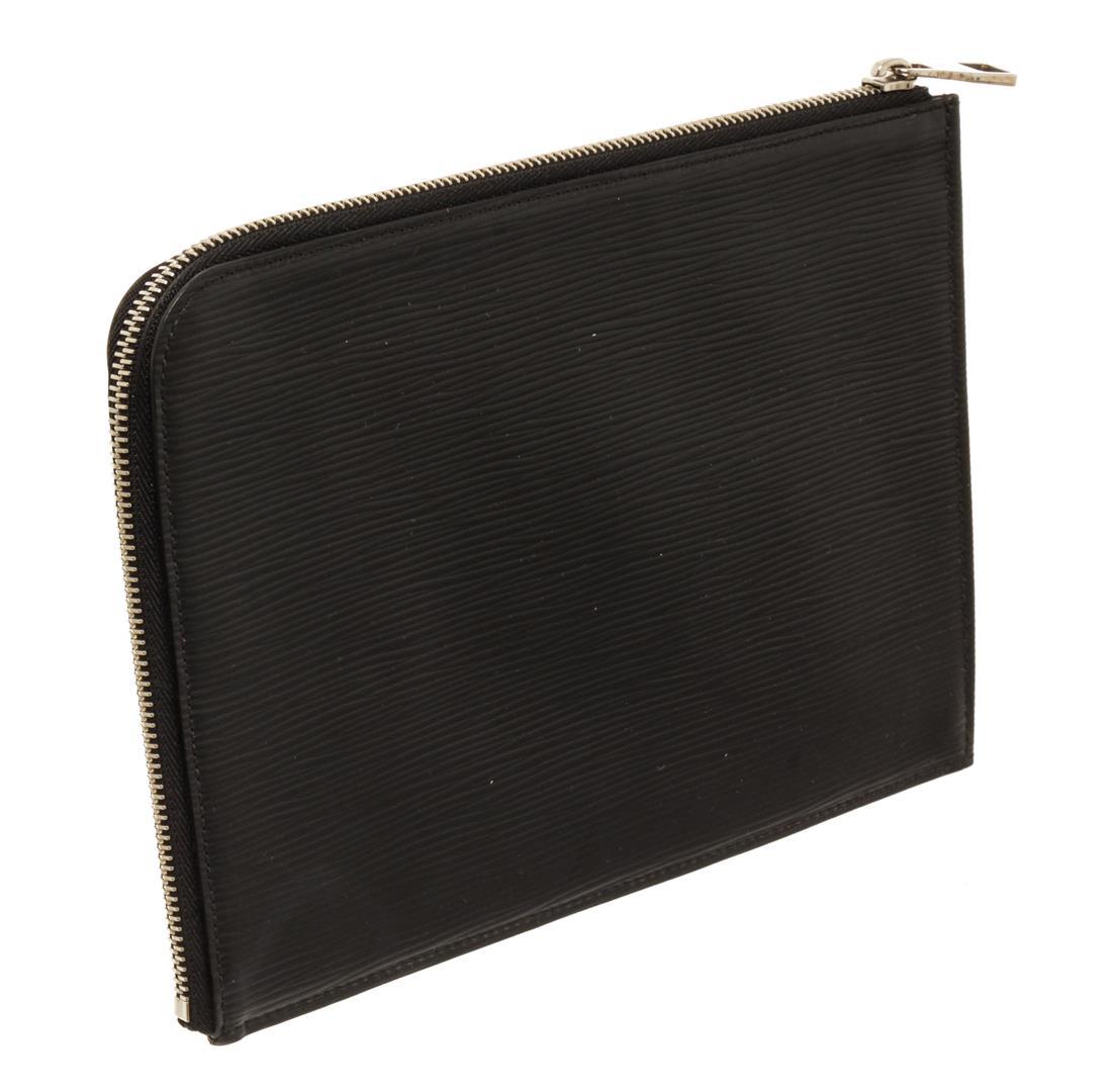 Louis Vuitton Black Epi Leather Pochette Jour PM Clutch Bag