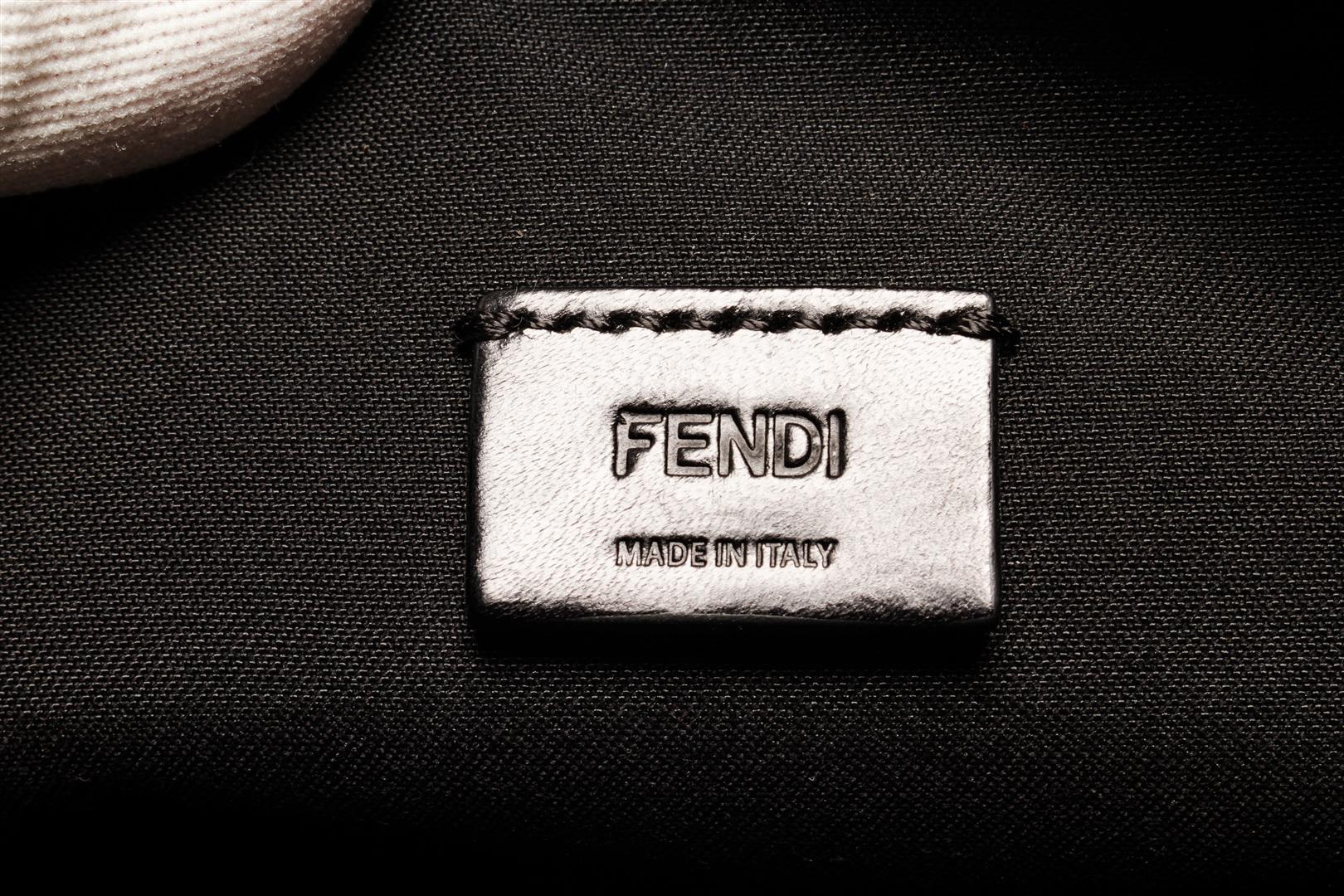 Fendi Black Leather Monster Pouch