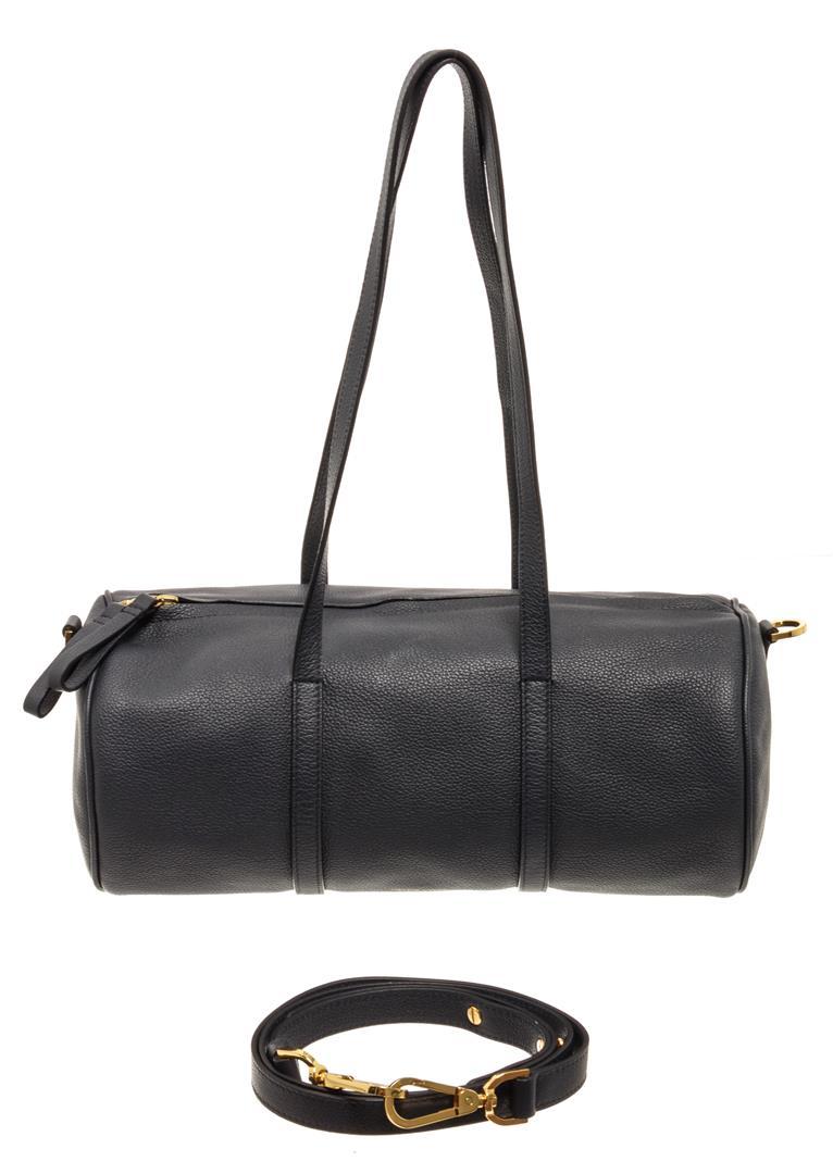 Mansur Gavriel Black Leather Duffle Mini Bag