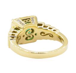 2.56 ctw Emerald and Diamond Ring - 18KT Yellow Gold