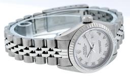 Rolex Ladies Stainless Steel Silver Roman 26MM Wristwatch Jubilee Band