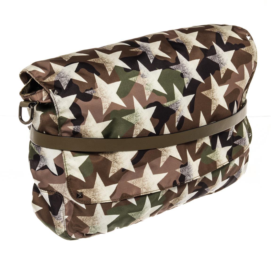 Valentino Camustars Messenger Printed Camo Nylon Large Print