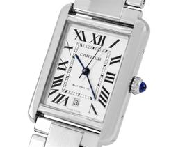 Cartier Mens Stainless Steel 40MM Tank Solo XL Wristwatch