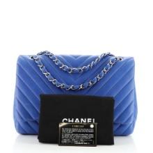 Chanel Classic Single Flap Bag Chevron Lambskin Jumbo