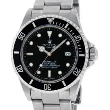 Rolex Mens Stainless Steel Black Dial Oyster Band 40mm Sea Dweller Wristwatch