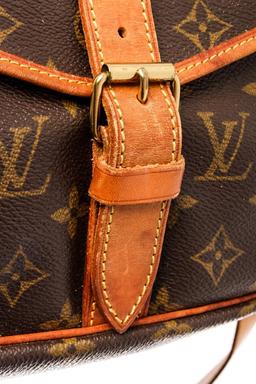 Louis Vuitton Brown Monogram Leather Saumur 35 Shoulder Bag