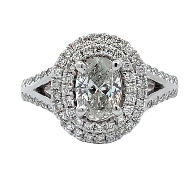 1.57 ctw Diamond Ring - 14K White Gold