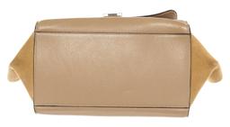 Celine Beige Leather Suede Trapeze Two-Way Bag