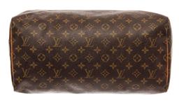 Louis Vuitton Brown Monogram Canvas Leather Speedy 30 Satchel Bag