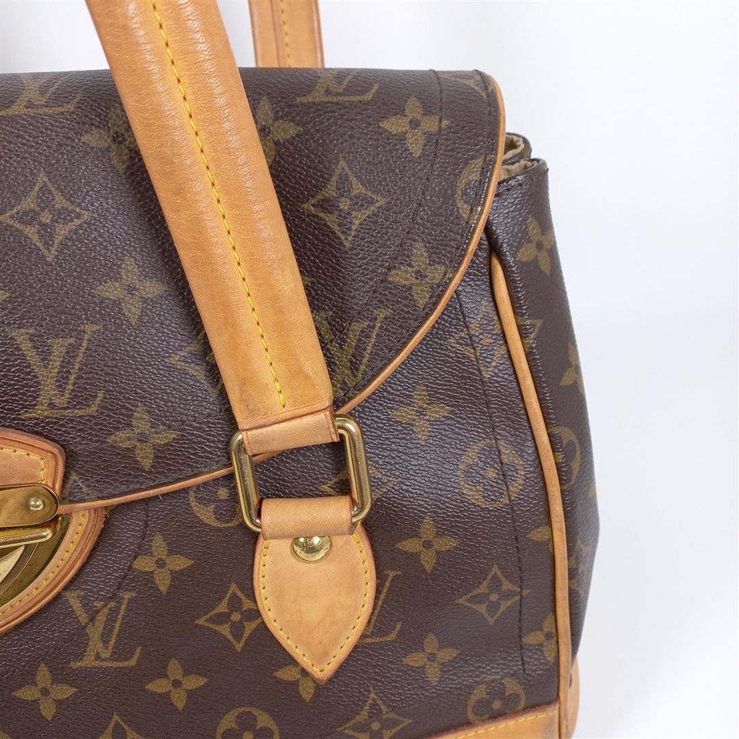 Louis Vuitton Brown Monogram Canvas Leather Beverly GM Shoulder Bag