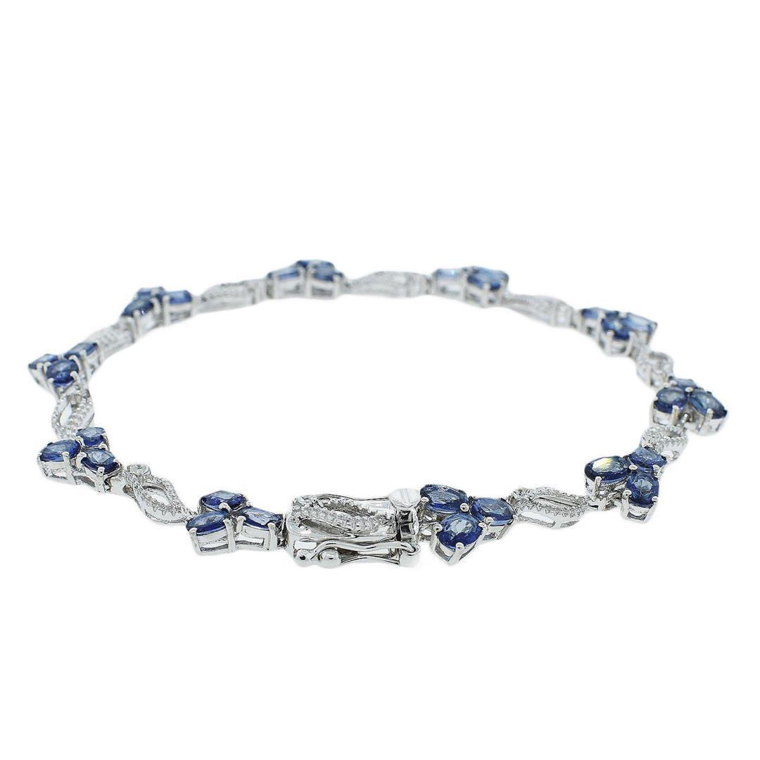 4.30 ctw Tanzanite and 0.23 ctw Topaz Bracelet