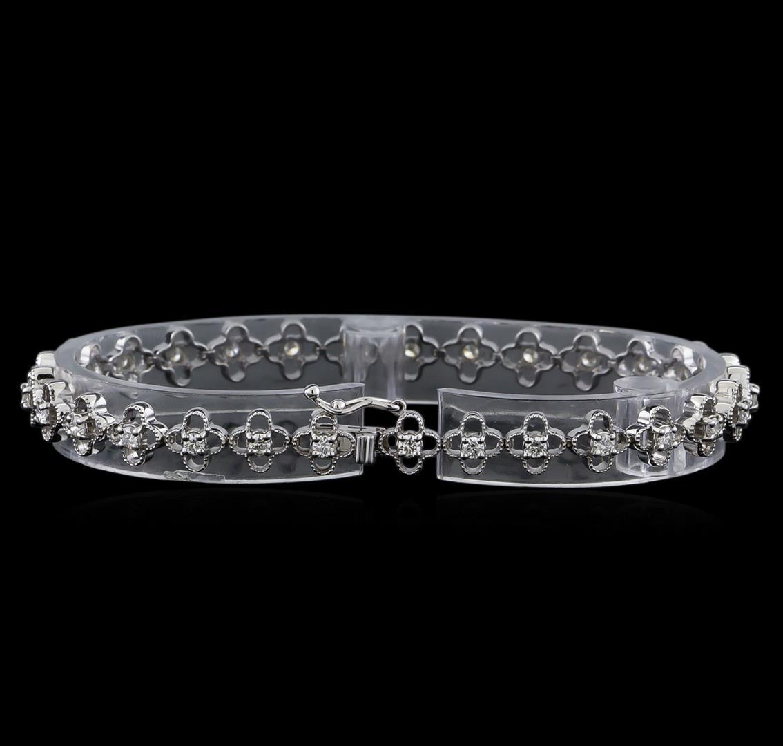 1.13 ctw Diamond Bracelet - 14KT White Gold