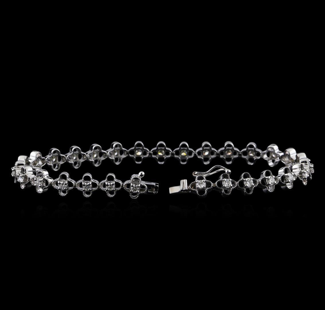 1.13 ctw Diamond Bracelet - 14KT White Gold