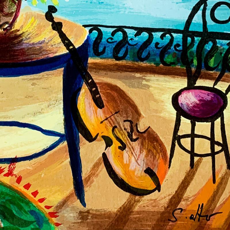 Balcony Cello by Shlomo Alter (1936-2021)