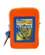 Loewe Orange Canvas with Jacquard Logo Crossbody Pouch