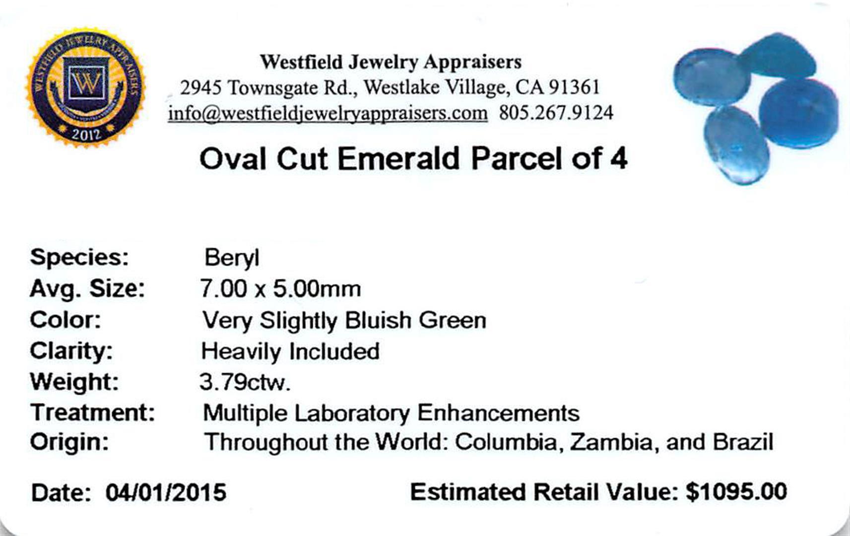 3.79 ctw Oval Mixed Emerald Parcel