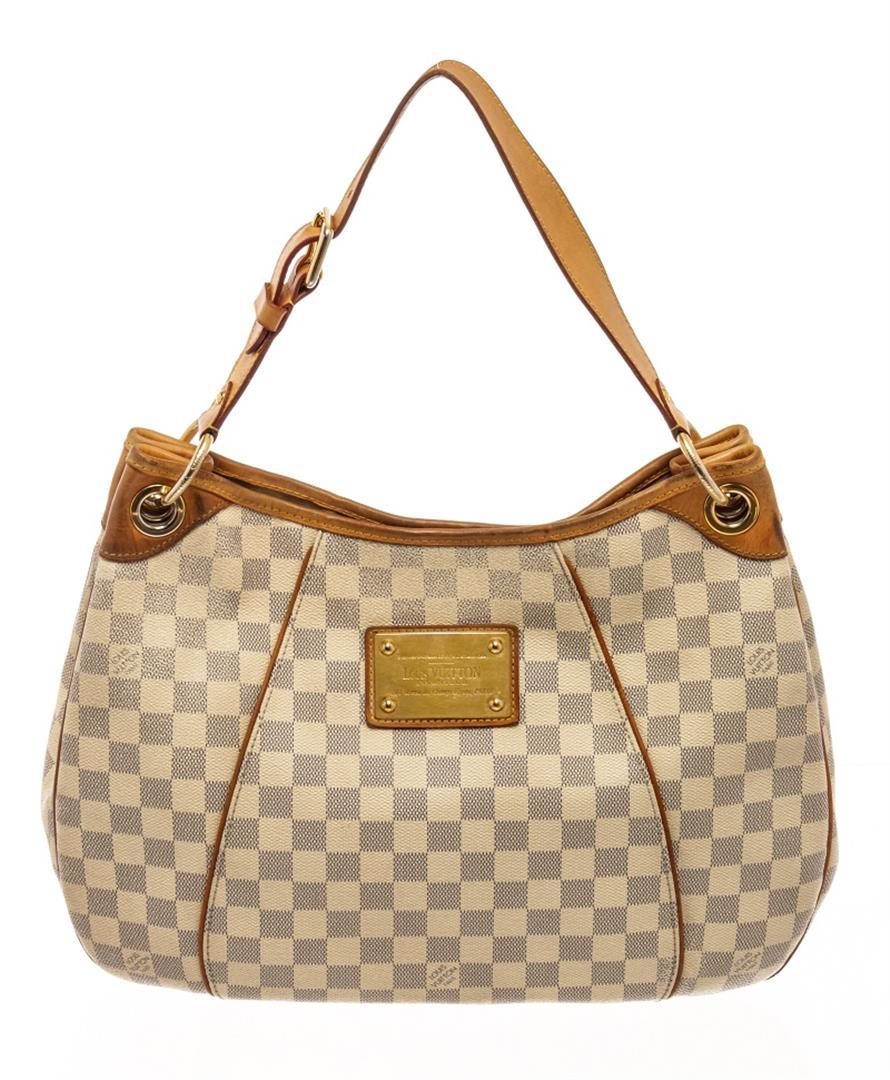 Louis Vuitton Beige Damier Azur Galliera PM Hobo Bag