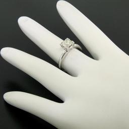 Vintage 14k White Gold 0.83 ctw I VVS2 Round Brilliant Cut Diamond Solitaire Rin