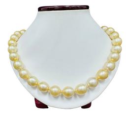 Pearl and Diamond Necklace - 14KT Yellow Gold