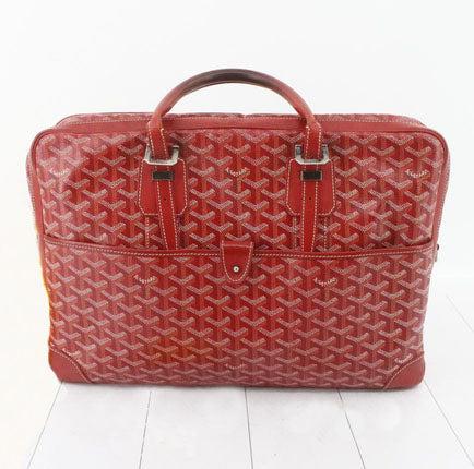 Goyard Red Goyardine Ambassade MM Briefcase