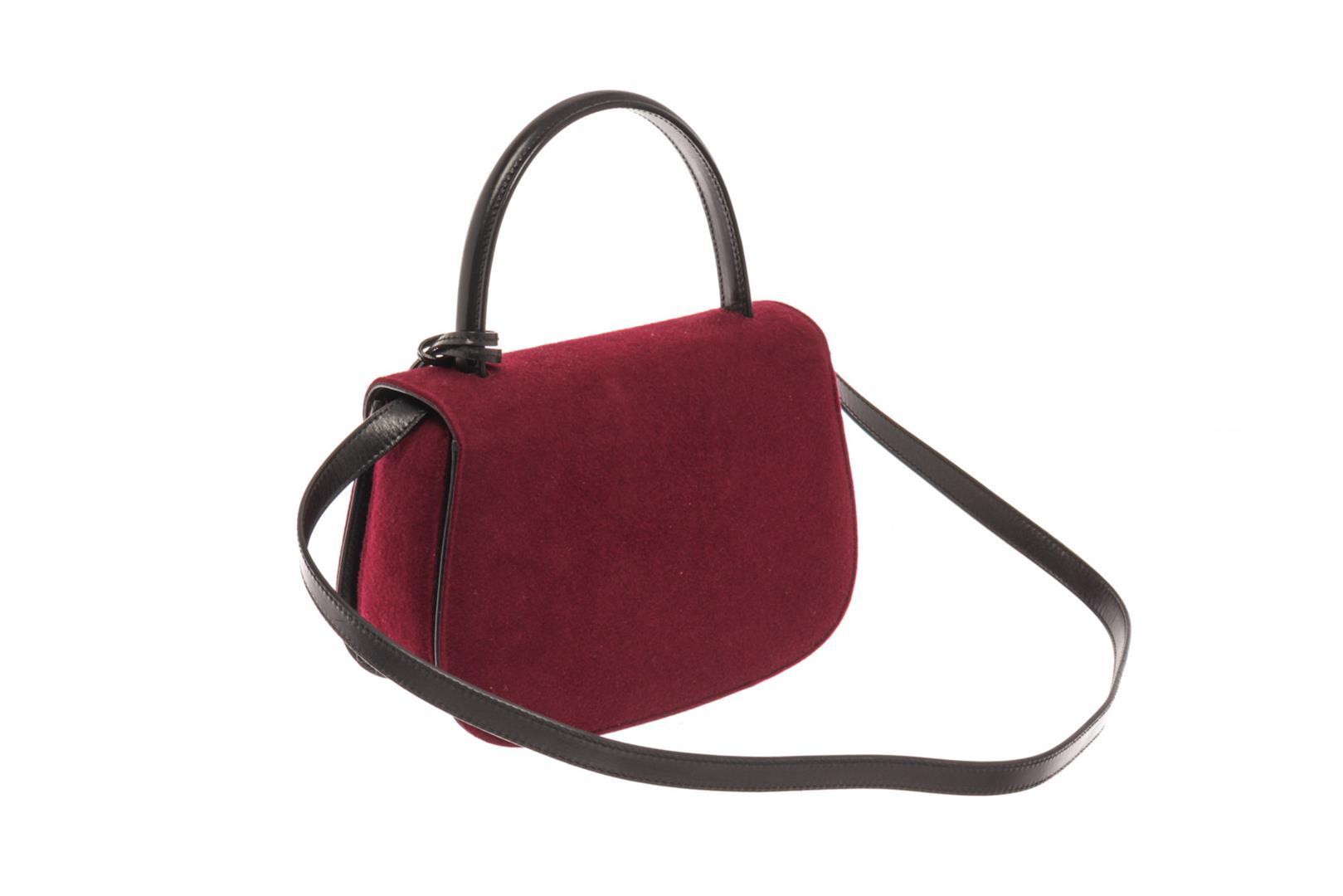 Gucci Burgandy Maroon Velvet Top Handle Bag