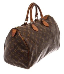 Louis Vuitton Brown Monogram Canvas Speedy 35 Satchel Bag