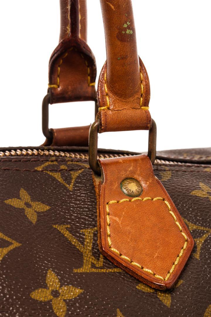 Louis Vuitton Brown Monogram Canvas Speedy 35 Satchel Bag