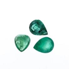 2.65 ctw Pear Cut Natural Emerald Parcel