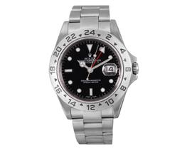 Rolex Mens 40MM Stainless Steel Black Dial Explorer 2 With Rolex Box