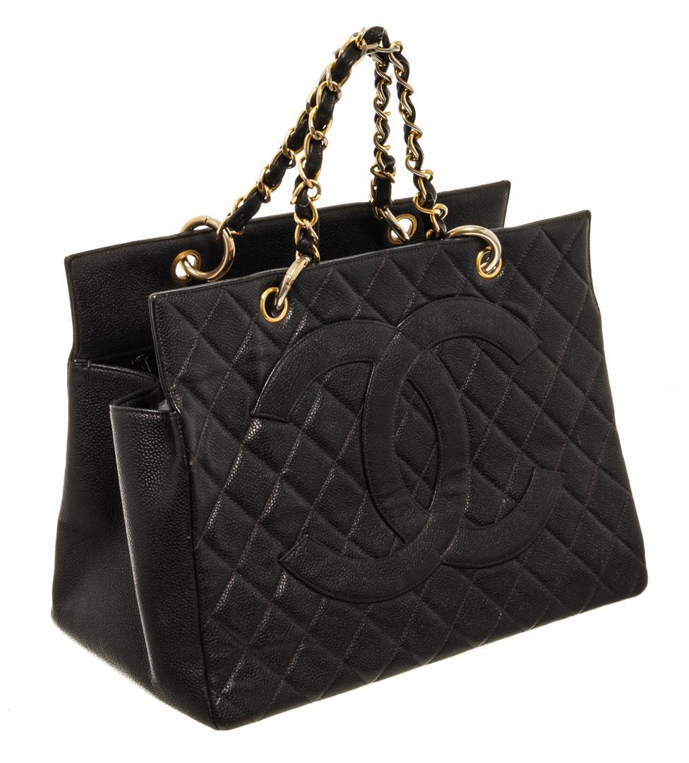 Chanel Black Caviar Quilted Leather Vintage GST