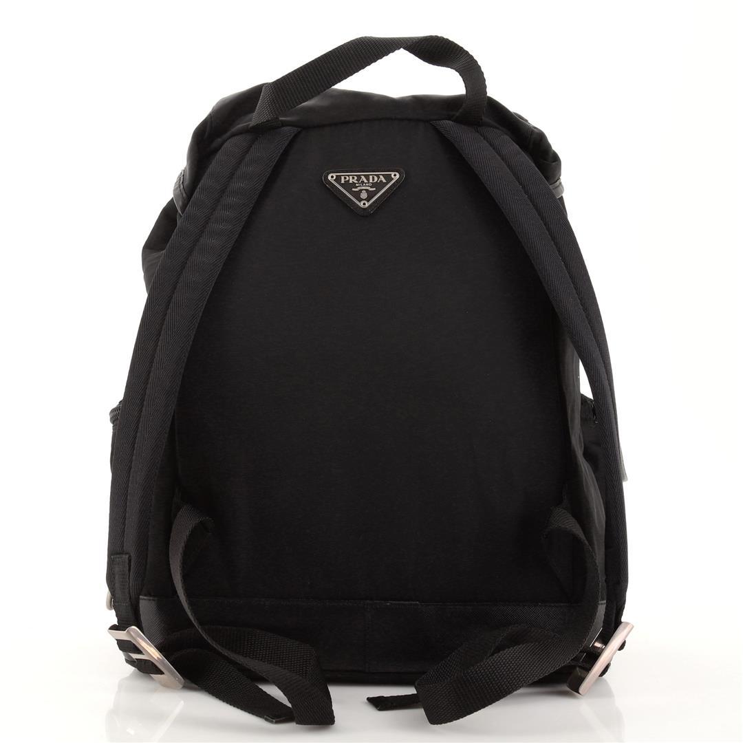 Prada Double Front Pocket Backpack Tessuto Medium