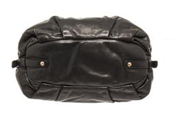 Prada Black Soft Calfskin Leather Gathered Shoulder Bag