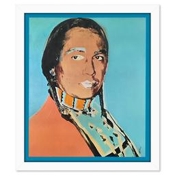 American Indian Series 2 Piece Set (Red & Blue) by Warhol (1928-1987)