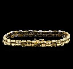 1.94 ctw Diamond Bracelet - 14KT Two-Tone Gold