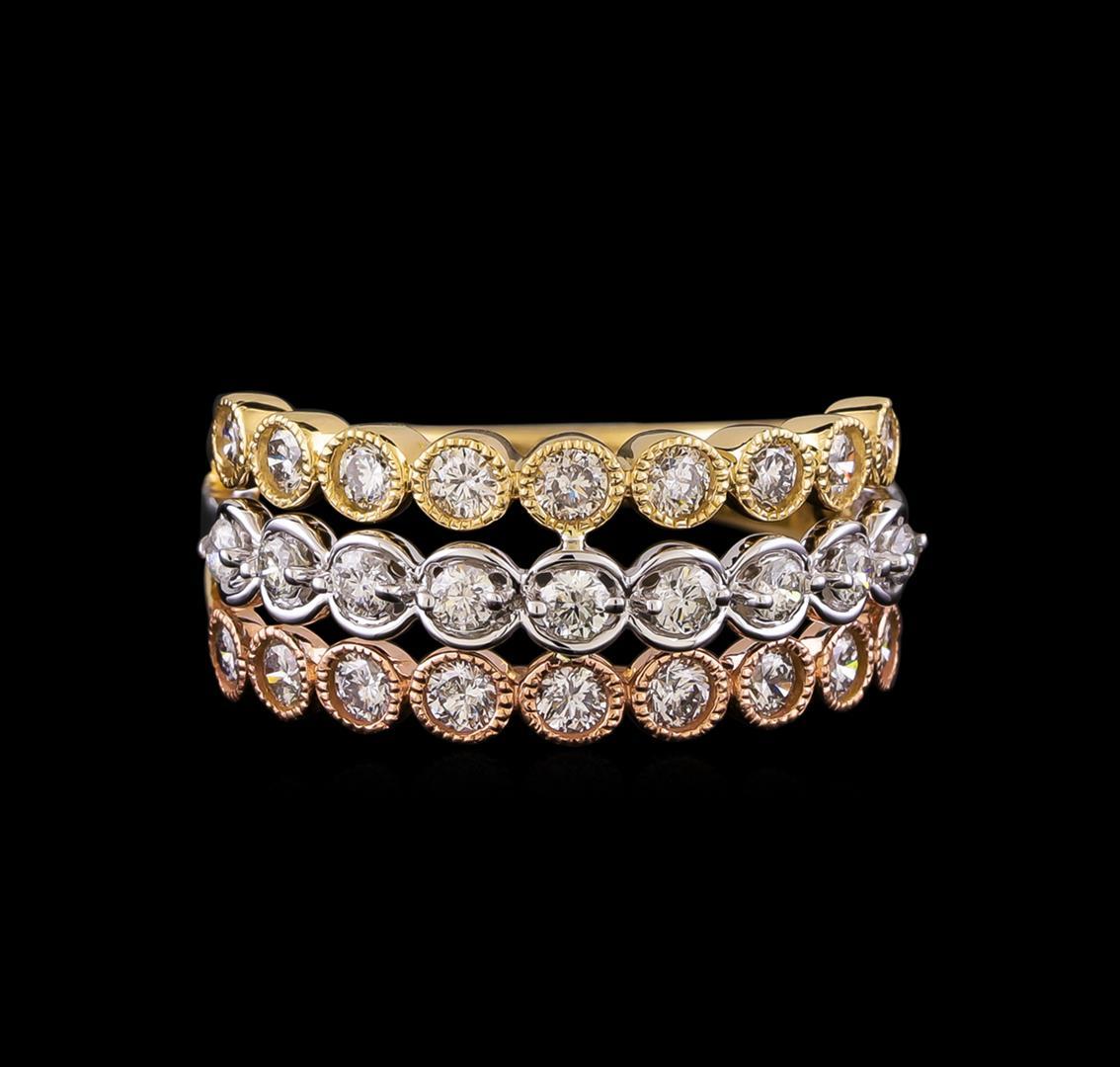 1.05 ctw Diamond Ring - 14KT Yellow, White, And Rose Gold