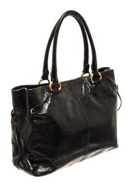 Prada Black Leather Tote Bag