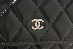 Chanel Black Patent Leather Woc Flap Shoulder Bag