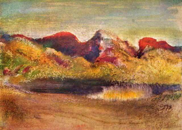 Edgar Degas - Lake And Mountains