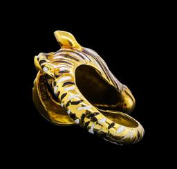 18KT Yellow Gold Zebra Ring