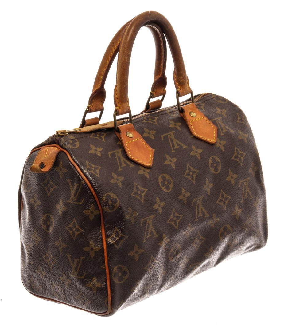 Louis Vuitton Brown Monogram Canvas Speedy 25 Satchel Bag