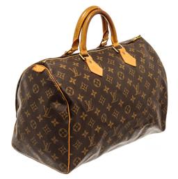 Louis Vuitton Brown Monogram Canvas Speedy 35 Handbag