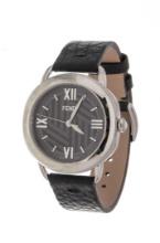 Fendi Black Leather Selleria Quartz Watch