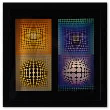 VP - 118 & VP - 108 de la serie Structures Universelles Du Damier by Vasarely (1