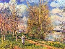 Alfred Sisley - Les Petits Prs au Printemps