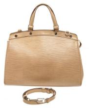 Louis Vuitton Beige Epi Leather Brea MM Satchel Shoulder Bag