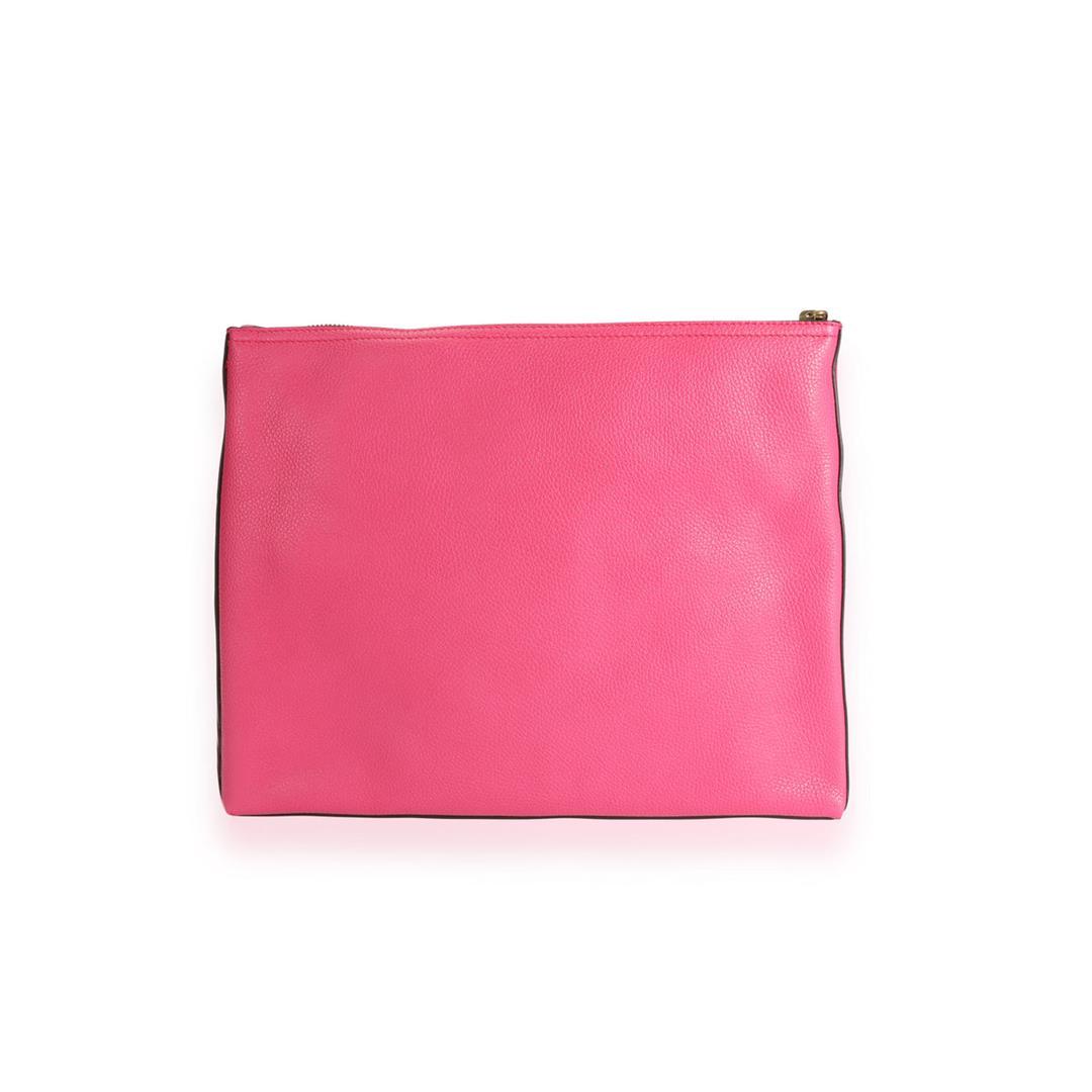 Gucci Hot Pink Leather Portfolio Clutch