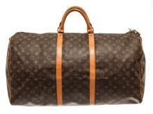 Louis Vuitton Brown Monogram Canvas Keepall 60 Duffel Bag