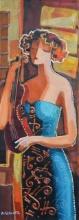 KERZNER ** BLUE DRESS** SIGNED ORIGINAL