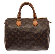 Louis Vuitton Brown Monogram Canvas Speedy 30 Satchel Bag